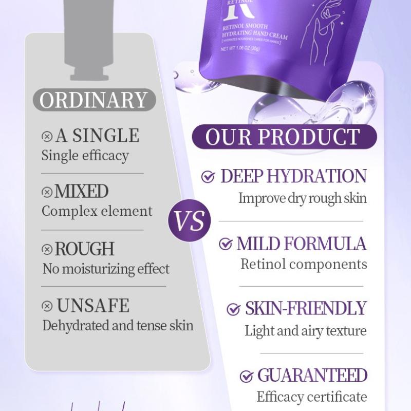 3 Stück Retinol Handcreme 30g Glatte Feuchtigkeitsspendende Handcreme Hautpflegeprodukte