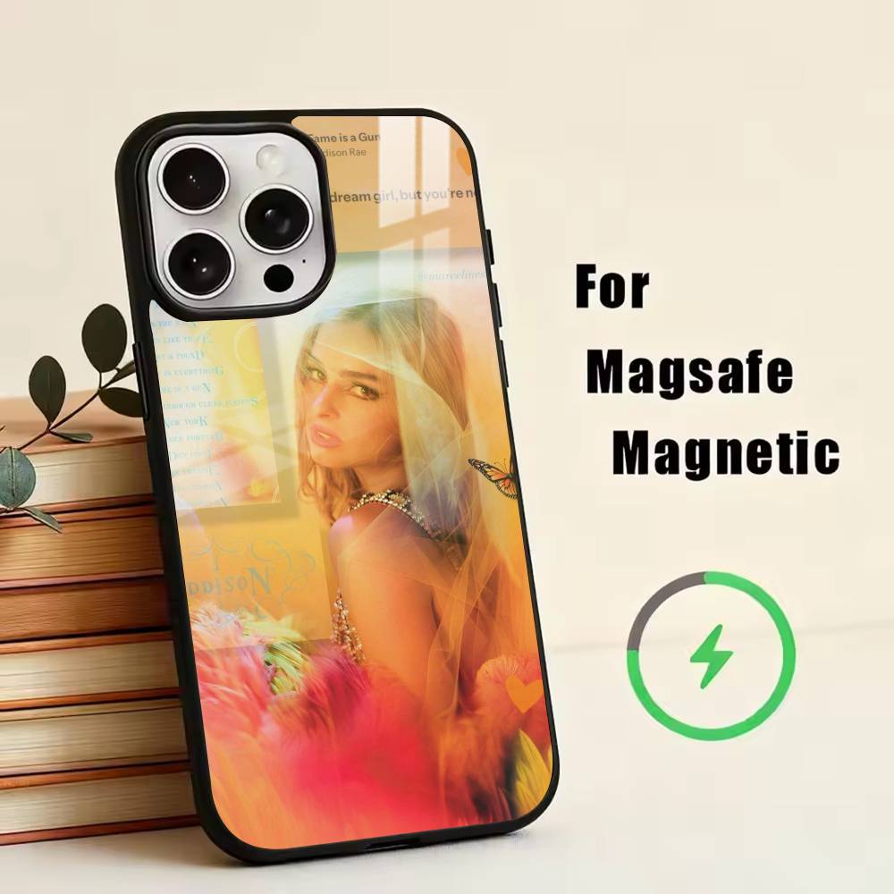 Singer-Addison Rae  Phone Case For iPhone17,16,15,14,13,12,11 Plus,Pro Magnetic with Magsafe Wireless Charging