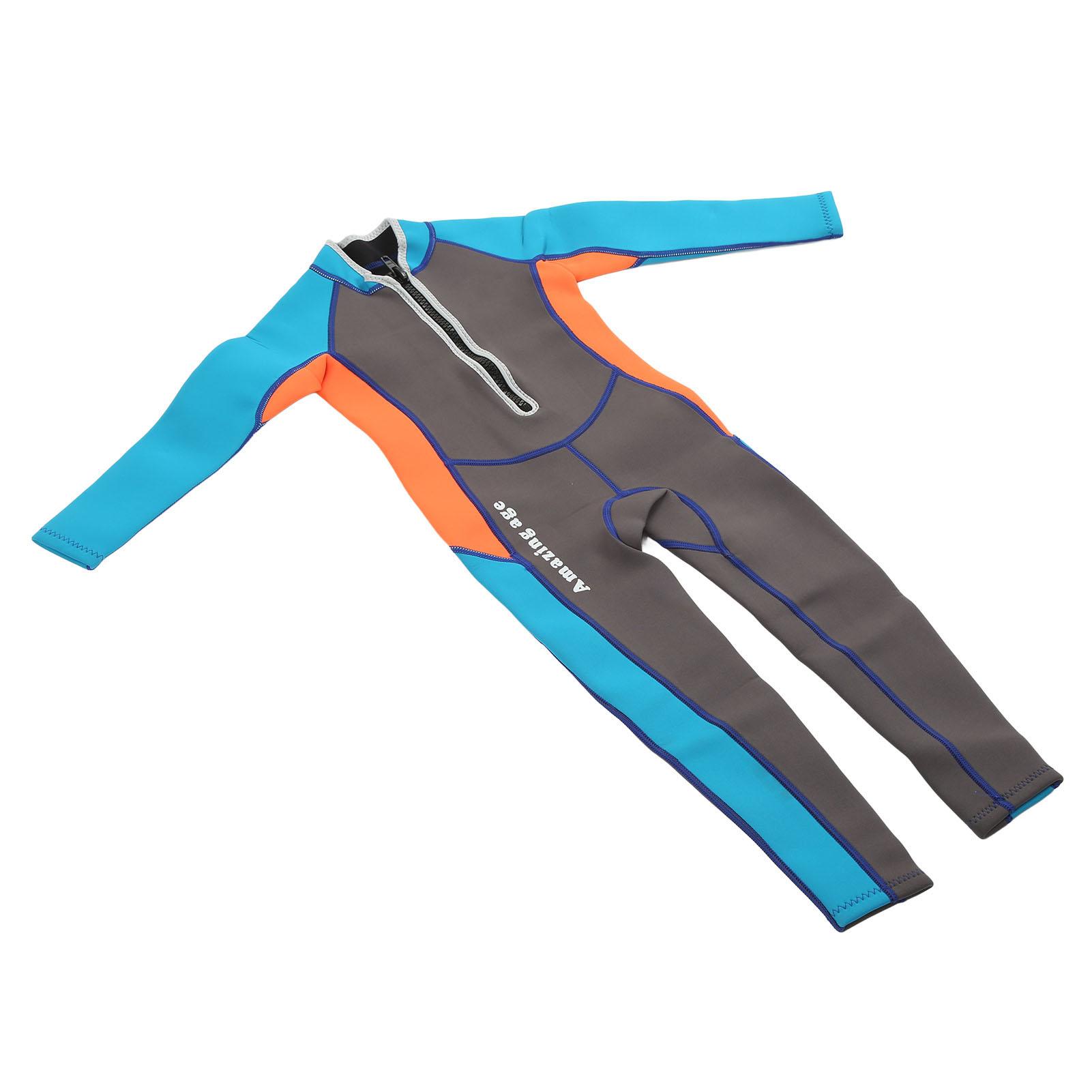 

Детский гидрокостюм с длинным рукавом из неопрена, сохраняющий тепло, солнцезащитный купальник для мальчиков и девочек, для серфинга, плавания, размер 6 Size 12