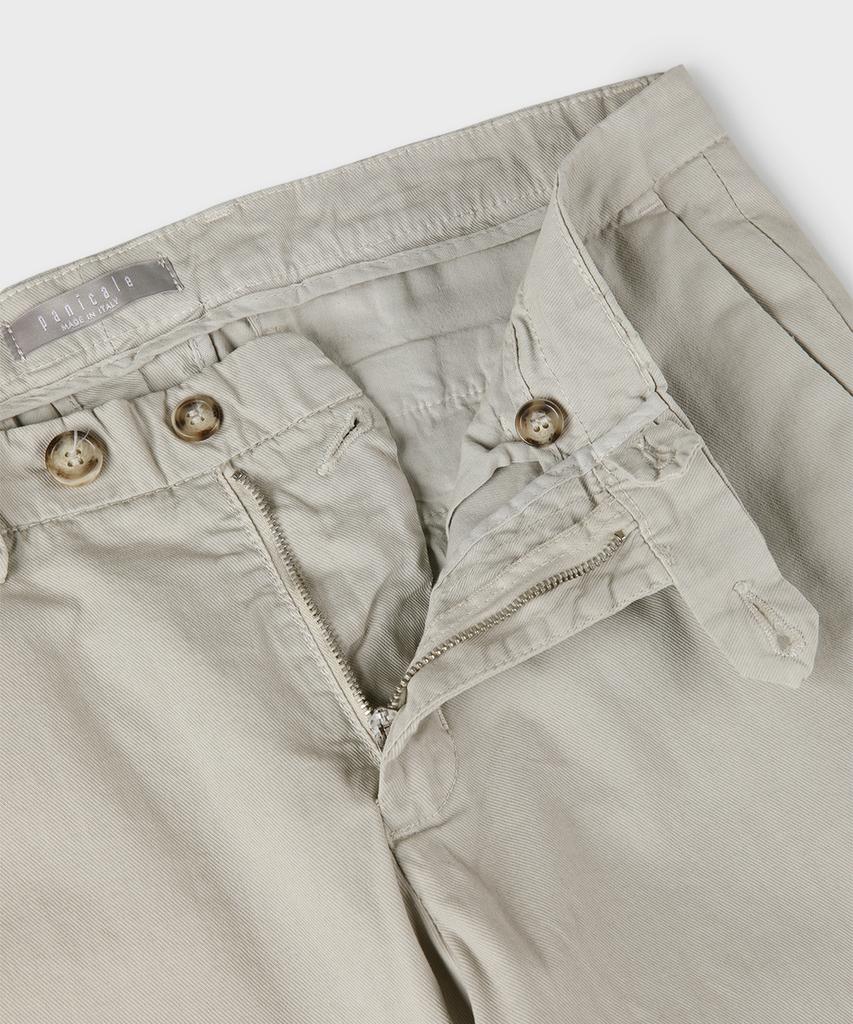 PANICALE Light Grey Slim Fit Cotton Twill Pants