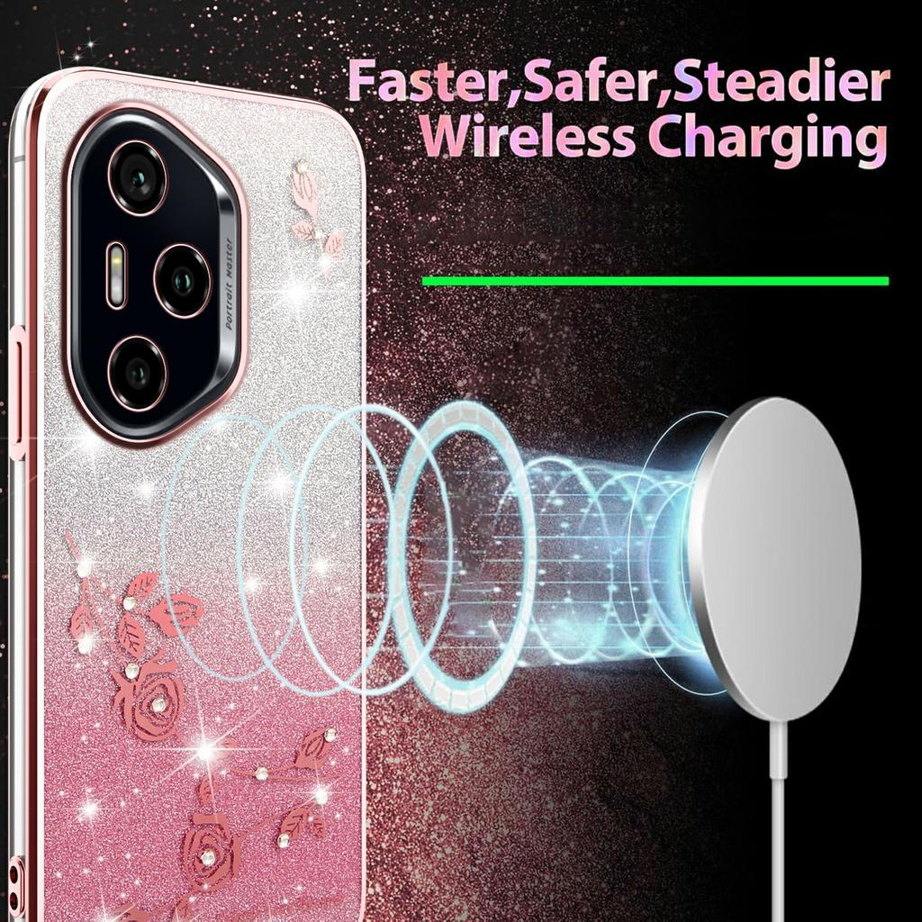 KADEM Pro Honor 400 Pro 5G (Globální) Pouzdro Květina TPU Flexibilní Gradientní Kryt na Telefon