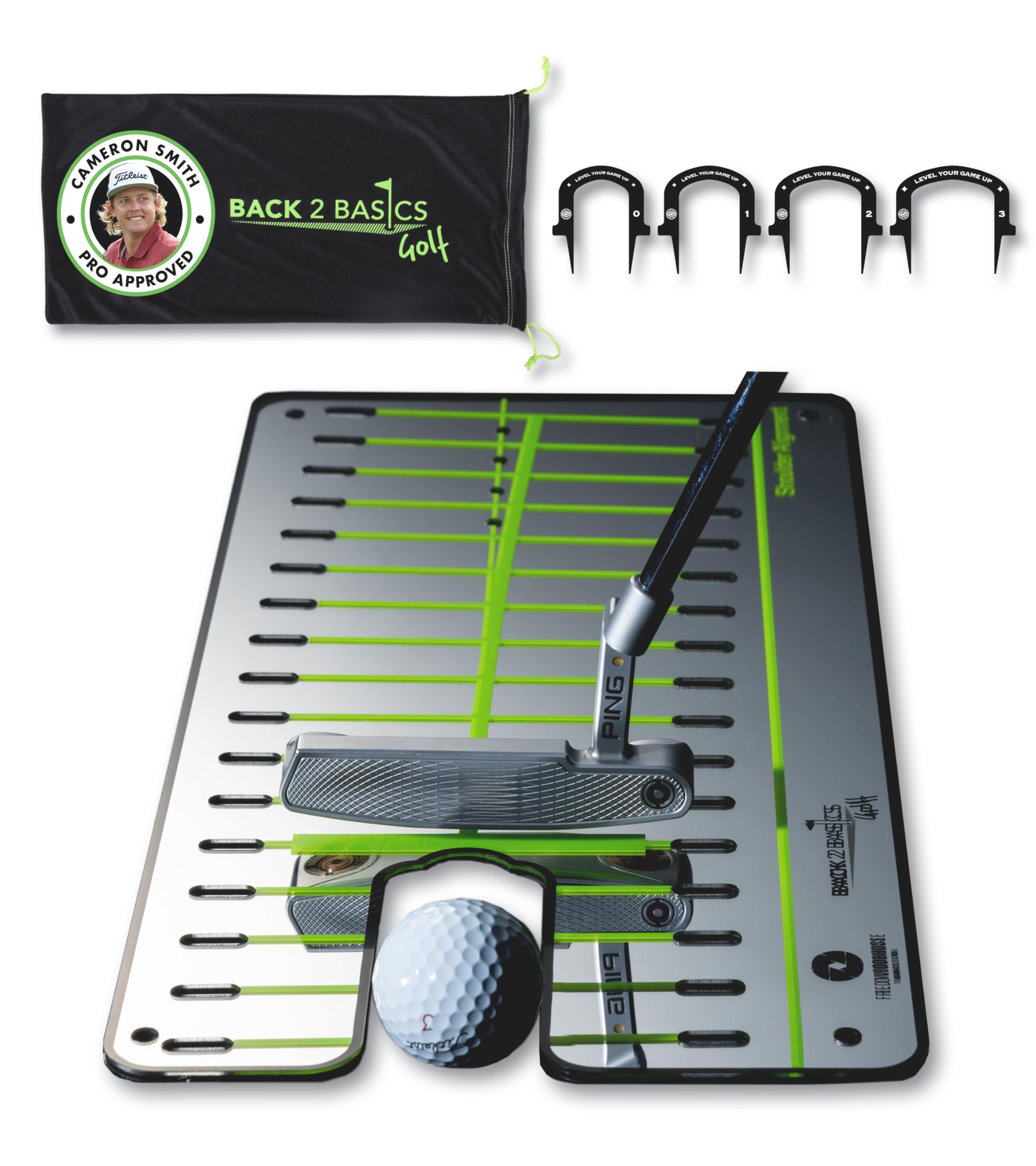 

BACK 2 BASICS GOLF Putting Practice Device Putting Mirror Eye Line Shoulder Line Stroke Reproducibility Improvement 4 Gates Japanese Manual
