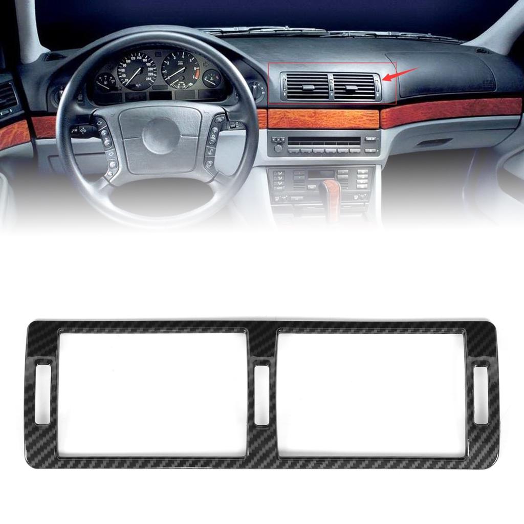 Central A C Air Vent Outlet Frame Trim Interior Decoration Fit for 5 Series E39 1996‑2003Carbon Fiber Style