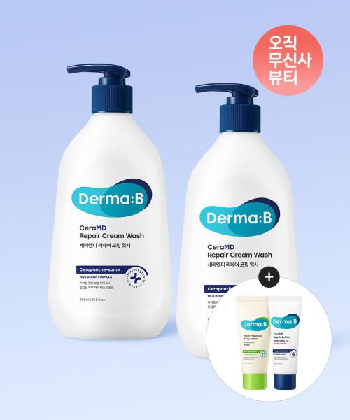 Dermab Ceramd Восстанавливающий крем-гель для умывания 400 мл x 2 NONE