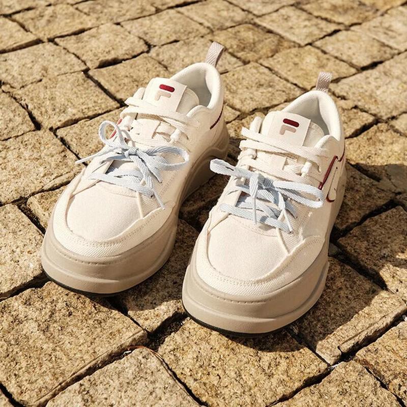 FILA FUSION 2026 Summer Thick-Soled Canvas Skate Shoes 36