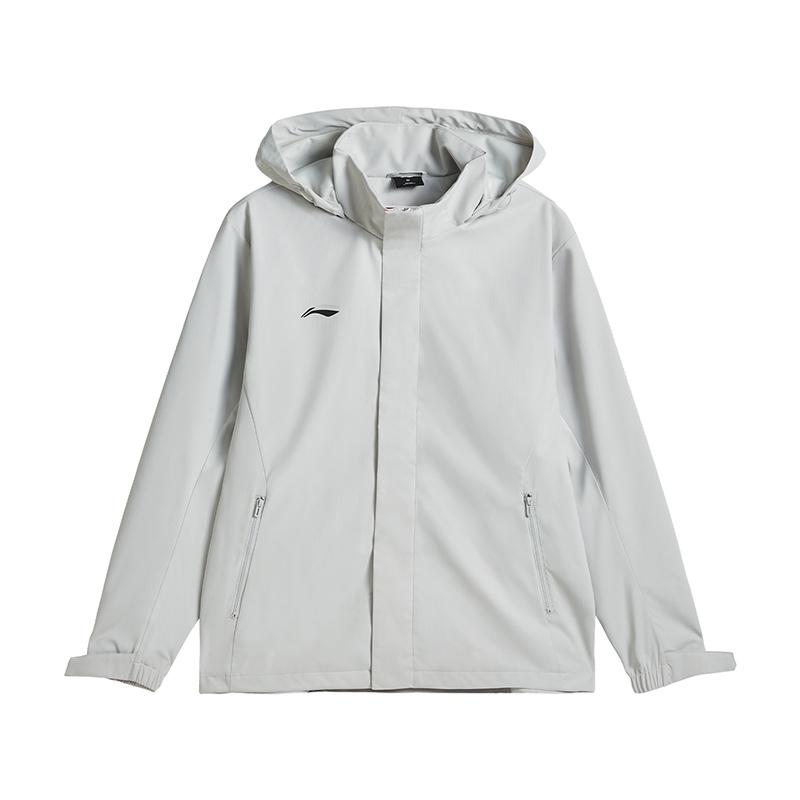 Li-Ning Minimalist Brand Logo Loose Windbreaker Casual Hooded Coat Men Outerwear AFDVJ45-1