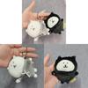 Self Deprecating Bear Plush Toy With Black Cat Costume For Gifts And Decor