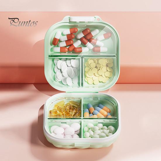 Travel Medication Box Portable Pill Box, with 7 Compartments, Moisture-Proof Dust-Proof Macaron Medicine Organizer, for Daily Use And Elderly Colorful