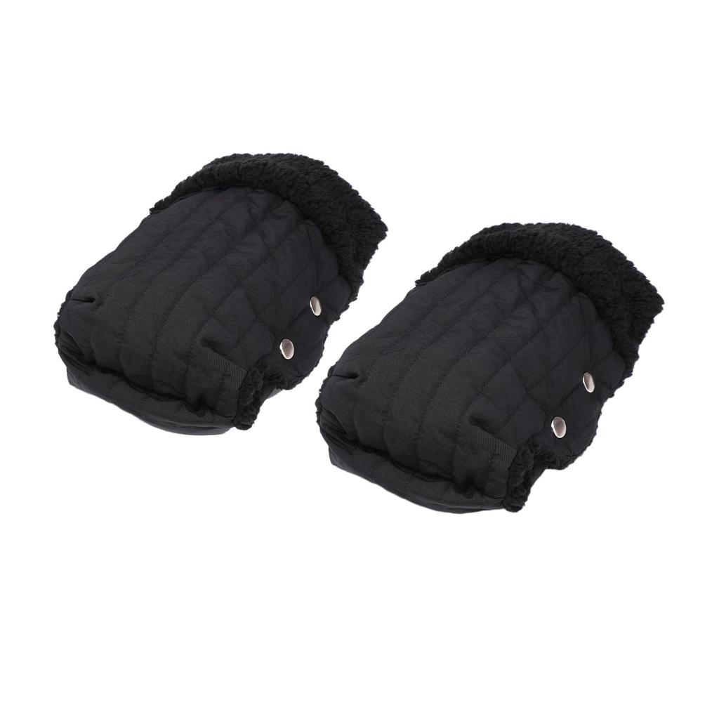 Pram Gloves for Winter Waterproof Windproof Hand Warmer Plush Lining for Baby Cart Handlebar Cover