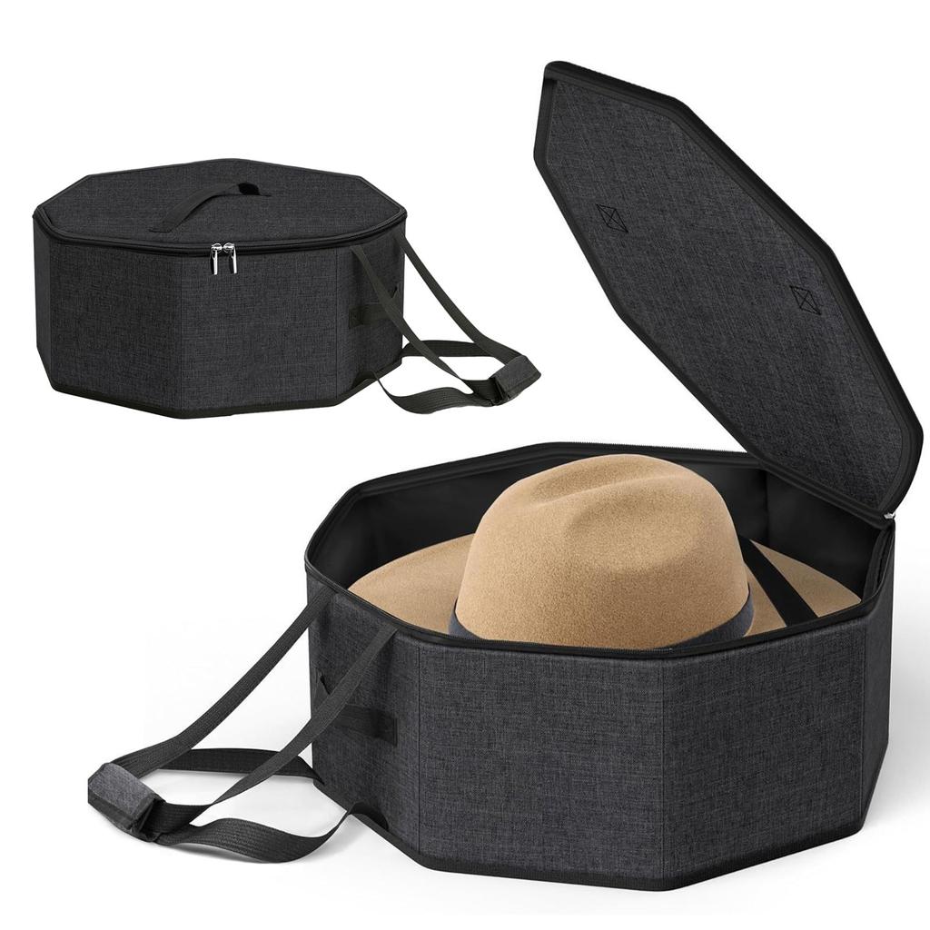Large Capacity Hat Box Cowboy Hat Storage Bag Hat Travel Case Hat Organizer Bag for Fedoras Berets Cowboy Hats
