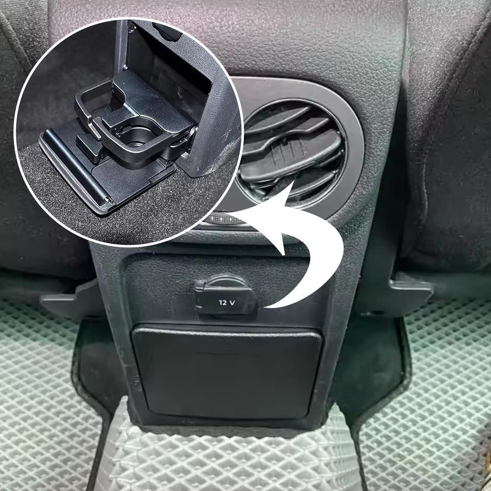 Cup Holder Rear Drinking Cup Bracket 7N0862533 82V Replacement For Volkswagen Tiguan Sharan Rear Armrest Cup Holder