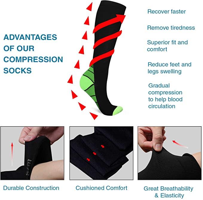 Compression Socks Outdoor Sports Pressure Socks Women and Men's Long Jump Rope Fitness Calf Socks Muscle Unisex Men Socks YS1009