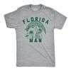 Mens Funny T Shirts Florida Man Sarcastic Alligator Graphic Novelty Tee for Men