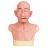 William Realistic Silicone Full Face Mask Beard Halloween Costume Prop for Crossdresser Cosplay for Old Man Cosplay Characters