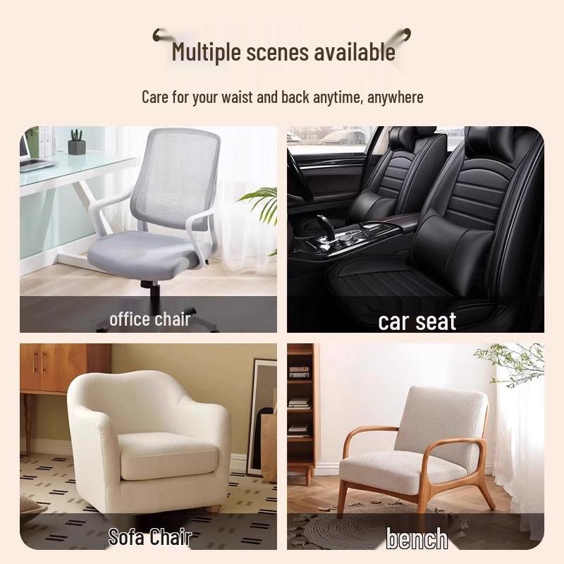 Car and Office Lumbar Cushion: Back Support for Driving and Long Sitting