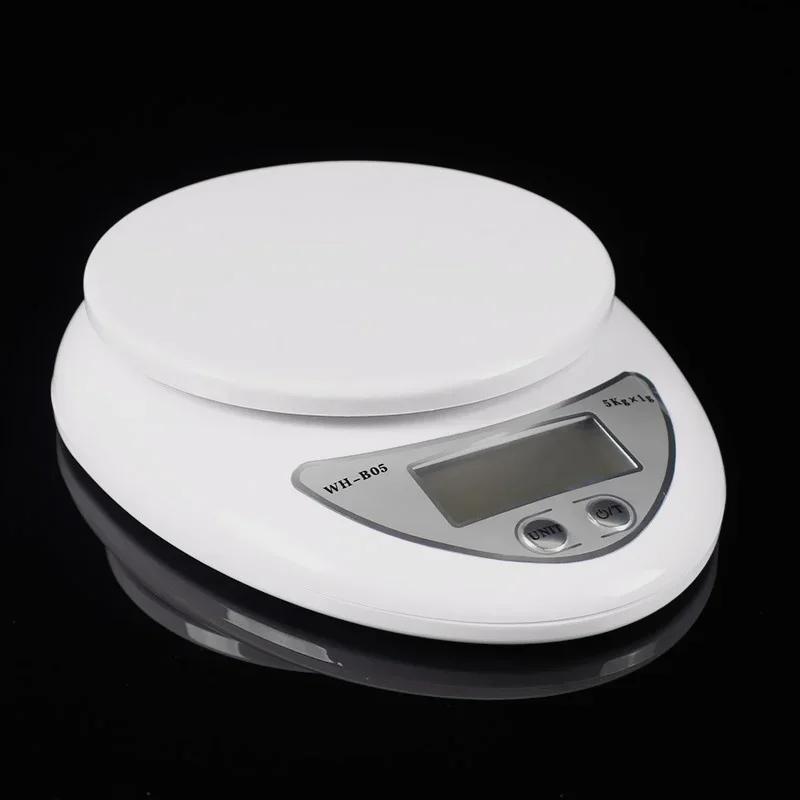 

Бытовая кухонная утварь Новые 5 кг 5000 г / 1 г Диетические пищевые бытовые весы Кухонные принадлежности Принадлежности Инструменты белый