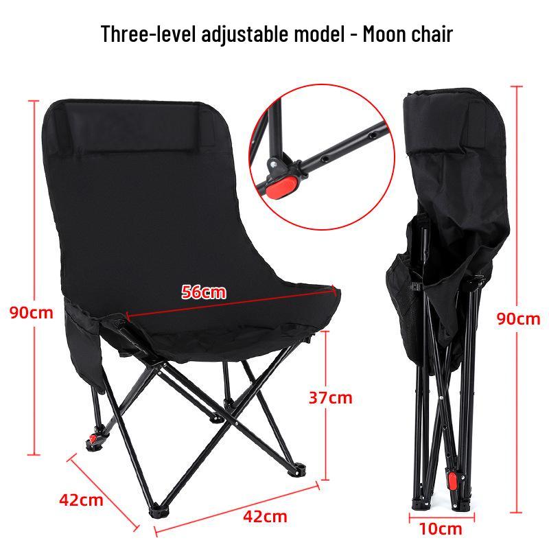 Portable High Back Outdoor Moon Chair for Camping and Beach
