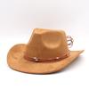 Tibetaanse hoed dames casual zonneklep cowboyhoed Tibetaanse hoge hoed heren suède grote maat jazzhoed grootgerande vilten hoed