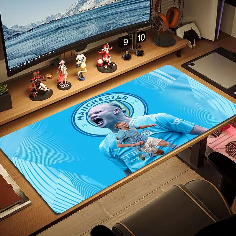Erling Haaland Large Size Mouse Pad Large Gaming Table Cushion Non-slip Laptop Tablet Big Mousepad XXL Mat Mini PC Playmat With Lock Edge