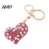 Sparkling Key Ring Rhinestone Love Heart Keychain , Zinc Alloy Car Pendant Ring, Handbags Backpacks Purse Charm Accessory, Gift for Women Decorative