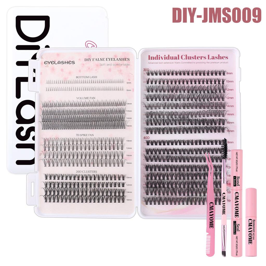 Diy Single Tuft False Eyelashes Fluffy Thick Eyelashes 30 + 40D Mixed Dress Eyelash Book Set