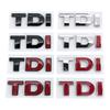 3d ABS Black  TDI Emblem Car Trunk Badge For VW Passat Jetta Touareg Tiguan Touran Golf 4 5 6 Caddy TDI Sticker Accessories