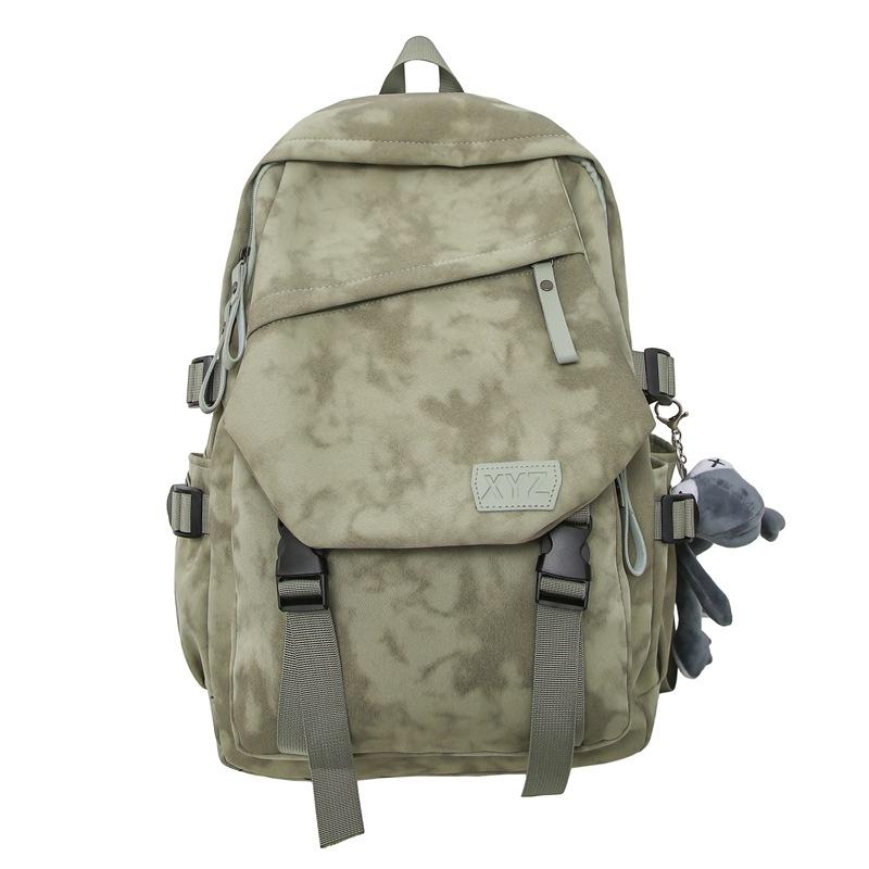 

Новый рюкзак одинаковый для мужчин и женщин, рюкзак с повседневной текстурой, рюкзак для компьютера большой вместимости для занятий в кампусе single package зелёный