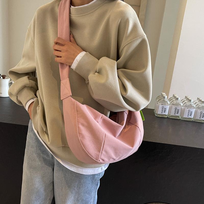 Solid Color Shoulder Bag Dumpling Bag Women's Crossbody Bag