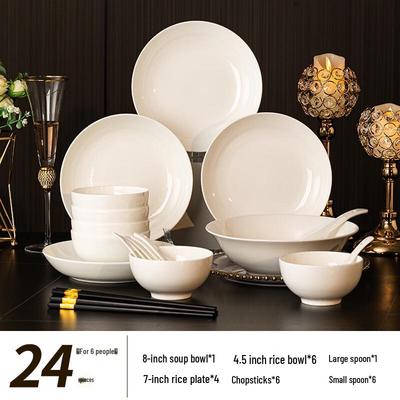 Zestaw obiadowy z porcelany kostnej