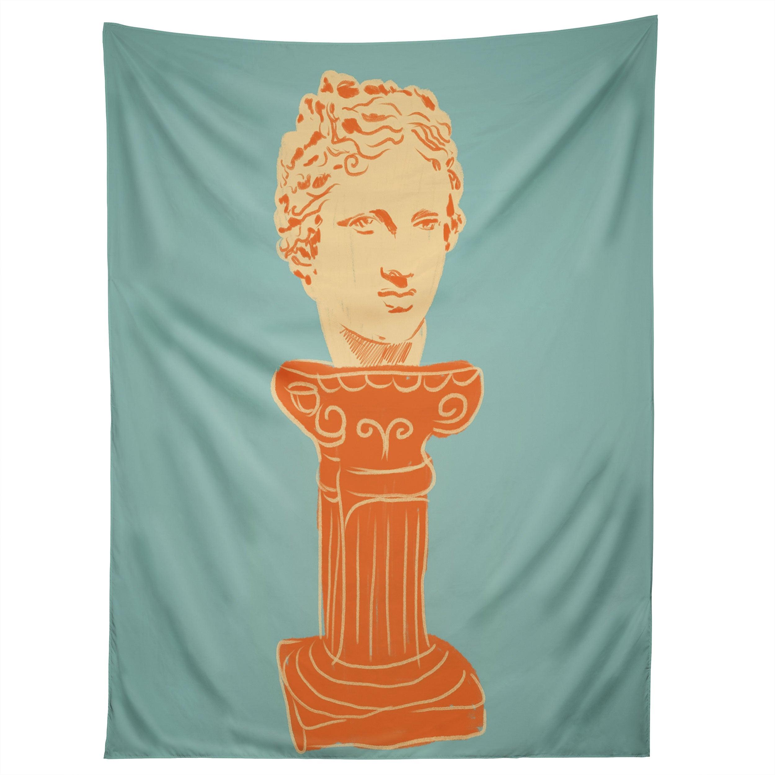 HEAD ON PEDESTAL tapestry 75x100