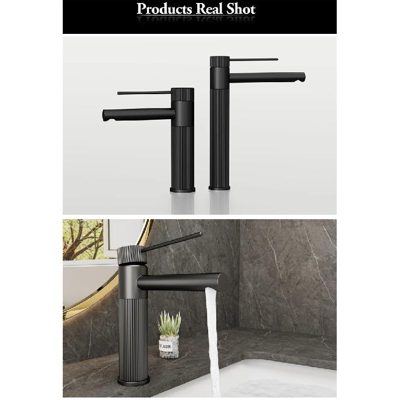 Stainless Steel Basin Faucet Gold/Black Bathroom Faucets Crane Tall Sink Faucet Hot Cold Water Sink Mixer Bathroom Faucet