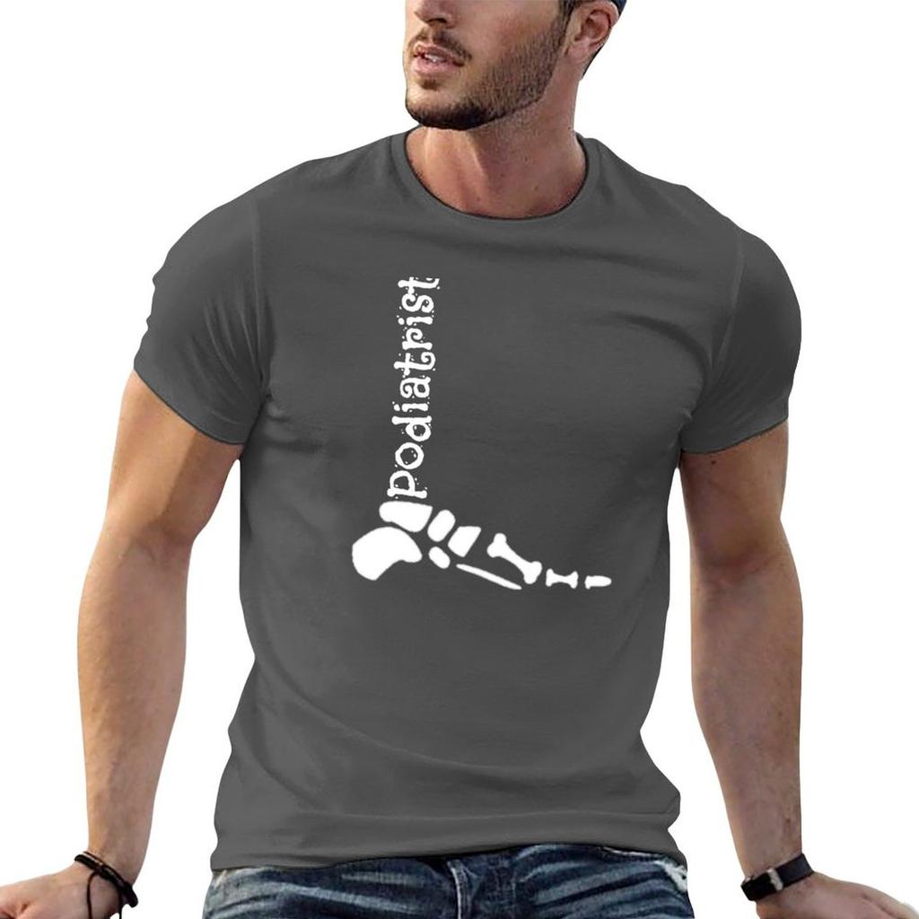 Podiatrist Gift Cool Foot Doctor Skeleton Feet TShirt Daily Work Short Sleeve Top