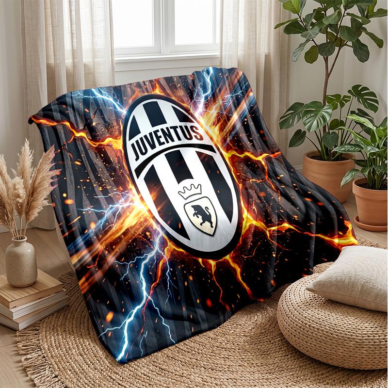 Coperta a tema Juventus FC Morbida coperta in flanella Coperta morbida tipo plaid Coperta accogliente per divano e letto per arredamento domestico