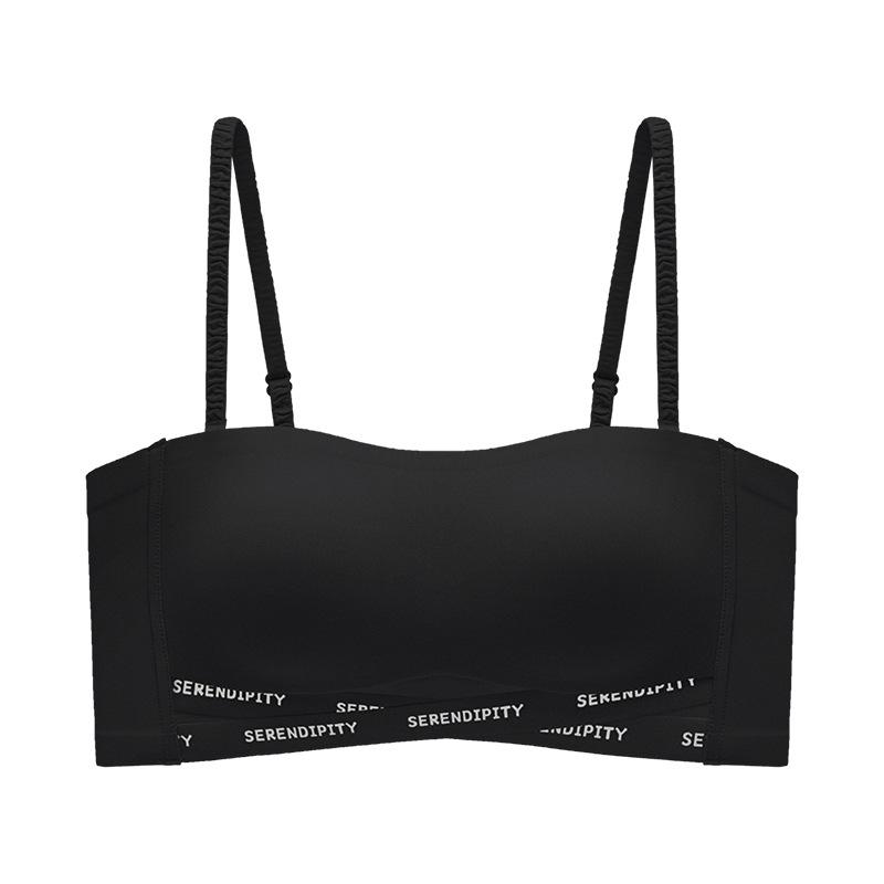 Traceless tube top, no steel ring to gather, one-word shoulder, no shoulder strap, removable non-slip sagging underwear, women's bra, beautiful back.