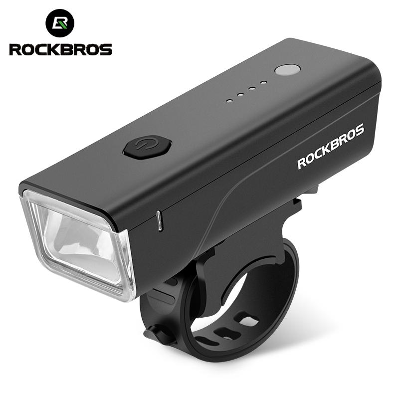 ROCKBROS Bicycle Headlight 260LM 1500mAh Type-C Flashlight Quick-Detach Installation Portable Bike Light for MTB Road Bike