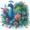 5D DIY Partial Special Shaped Drill Diamond Painting Peacock Decoration 30x30cm
