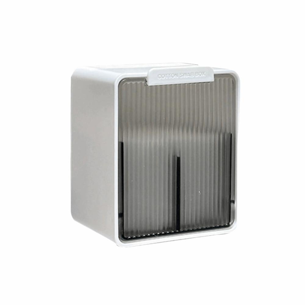 

Бесплатная перфорация Коробка для хранения ватных палочек Настенный контейнер Коробка Ящик для хранения Ватный диск серый