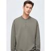 American vintage Tough Guy Henry Collar Hoodie Men's 2024 New Spring and Autumn Long sleeve Foreign Trade Men's Casual Outerwear
