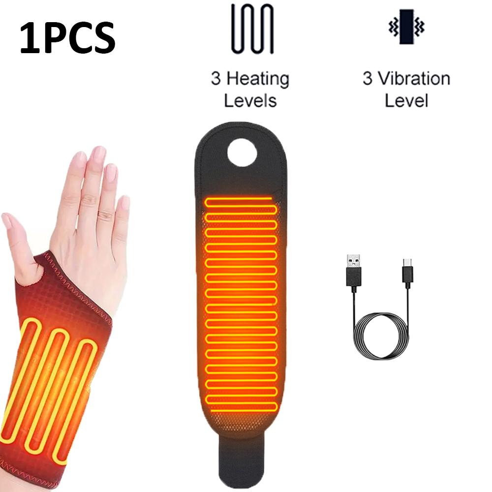 Wrist Thumb Brace Heating Pad For Arthritis And Carpal Tunnel Relief, Heated Wrap For Sprains Tendonitis Wrist Hand Relief Brace