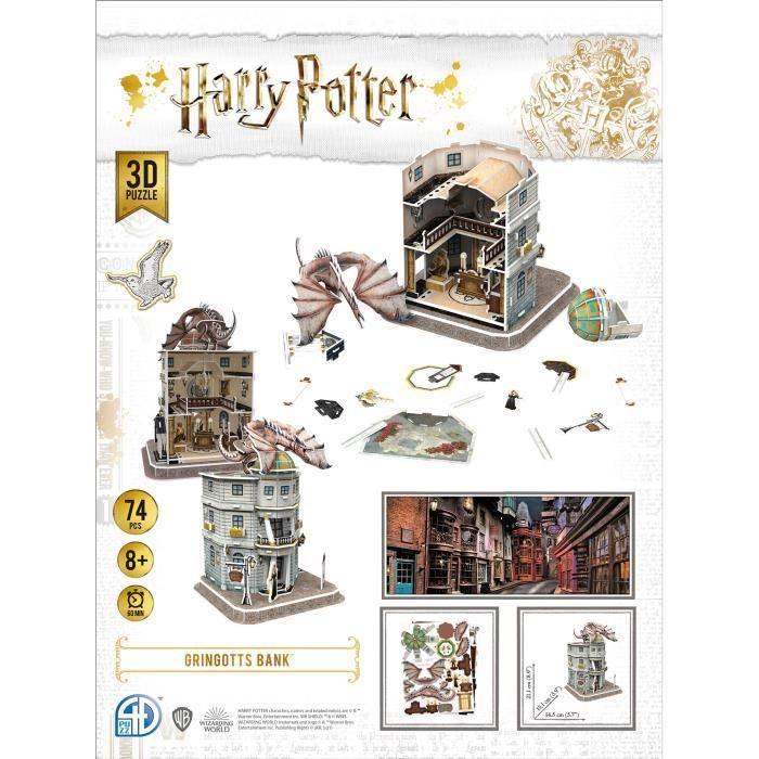Puzzle 3D Harry Potter La Banque De Gringotts - CubicFun - 62 Pièces