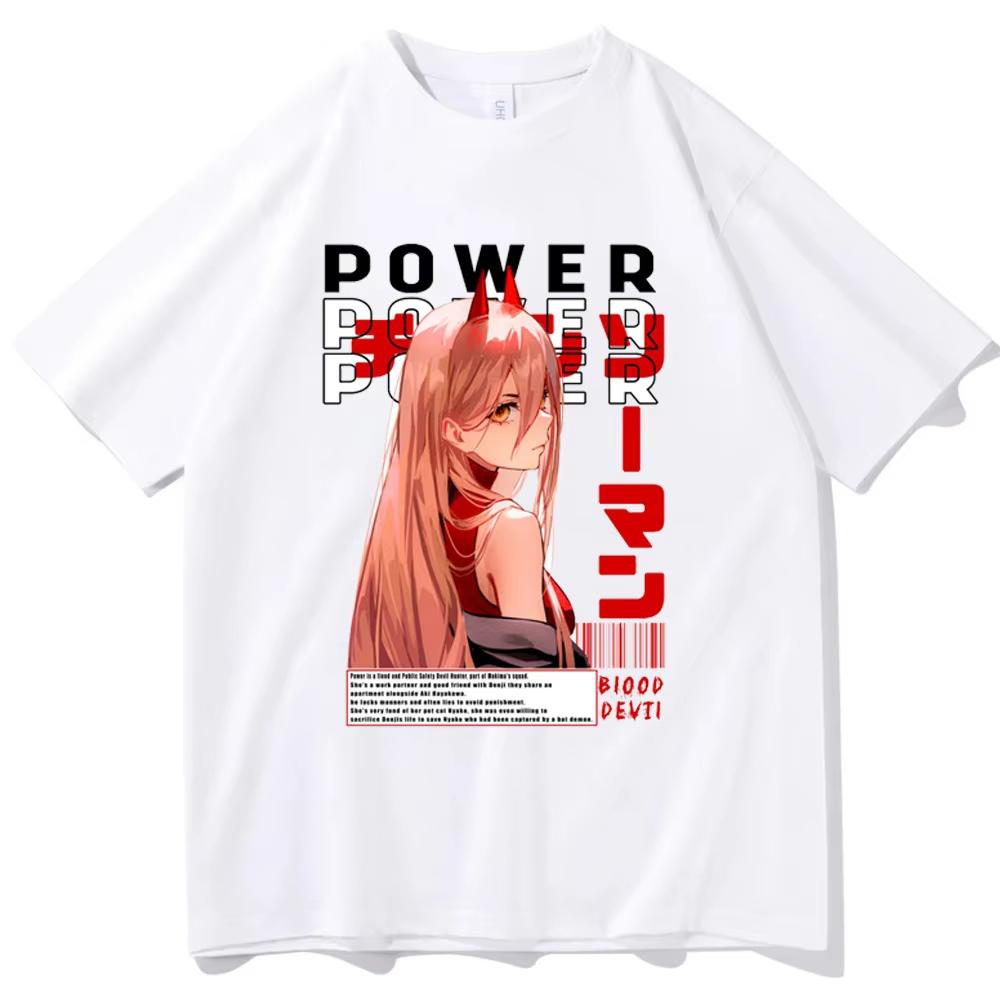 Sommer Neues Anime Kettensägen Unisex Bedrucktes T-Shirt Unisex und Damen T-Shirt Unisex Top Sport T-Shirt Unisex T-Shirt Harajuku Y2K Tee