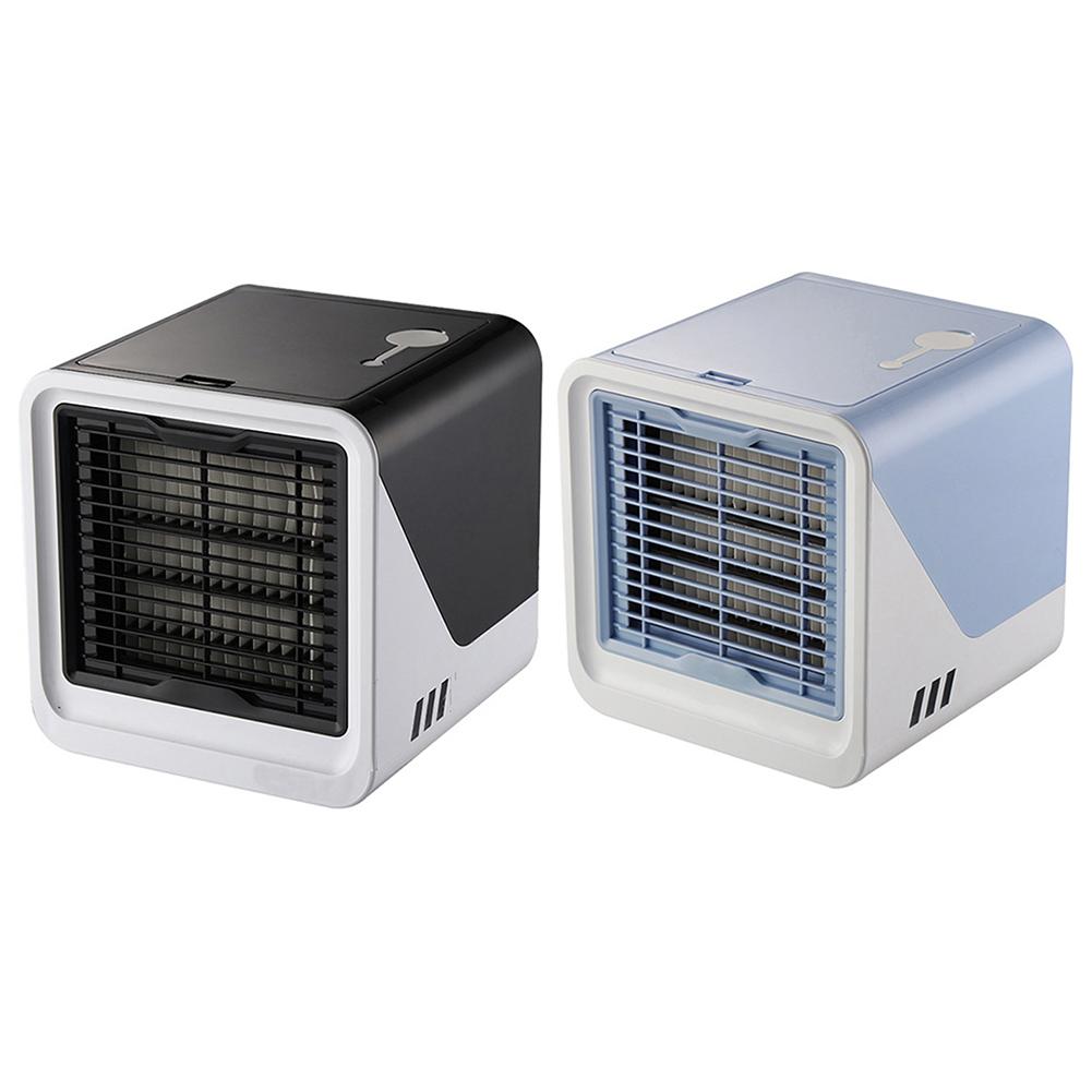 Portable Air Conditioner 500ml 3 Speeds Adjustable USB Mini Air Cooler Desk Cooling Fan for Office Bedroom Blue