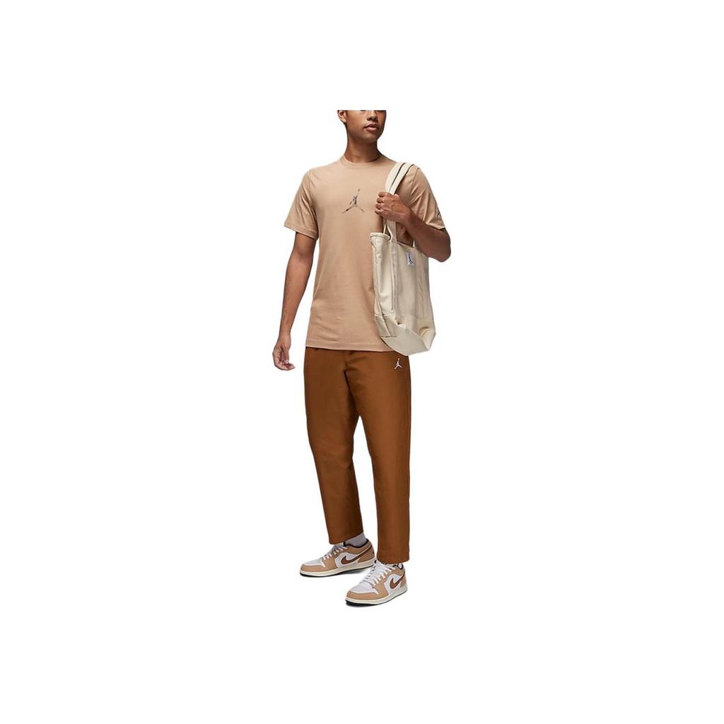 Jordan Brand Soft Comfortable Cotton Short Sleeve T-Shirt Men Tops Tan FD7030-200