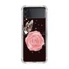 Schmetterling Blume Luxus Fall Für Samsung Galaxy Z Flip 3 4 5g Funda Z Flip3 Klar PC Harte stoßfest Zurück Telefon Coque Shell