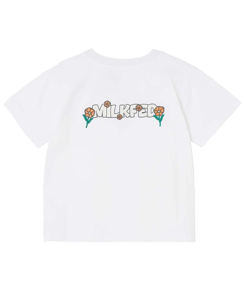 Milkfed Embroidery Flower Top White Women's T-Shirt,
