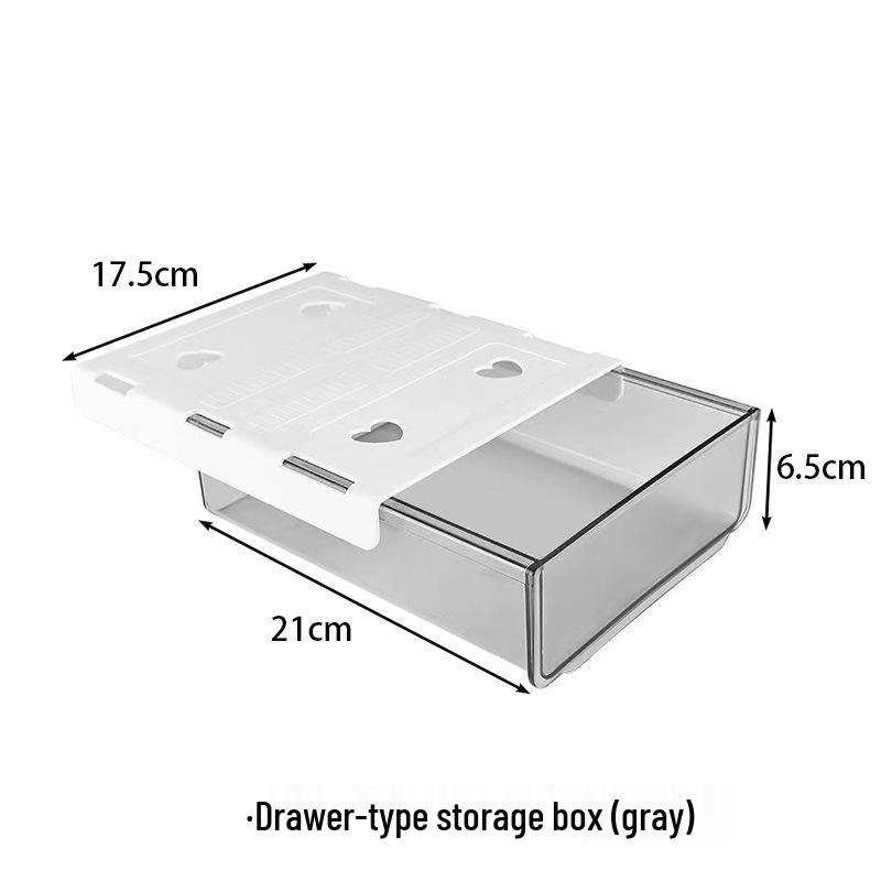 

Клейкий выдвижной ящик для хранения под столом, не оставляющий следов, скрытый