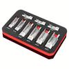 9 Pcs Steel Automotive O2 Oxygen Sensors Socket Offset Wrench Remover Tool, Internal Hex Head, with Thread Chasers Tool 10-22mm, for Various Models