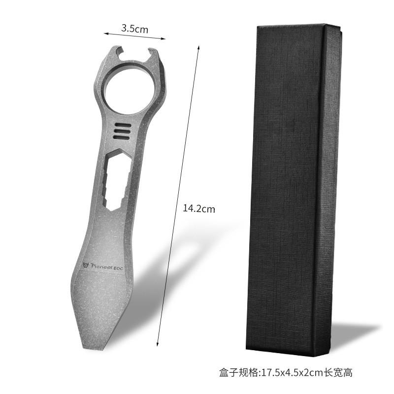 Titanium Multi-Tool EDC Pry Bar Camping Hiking Emergency Opening Hex Wrench Tool
