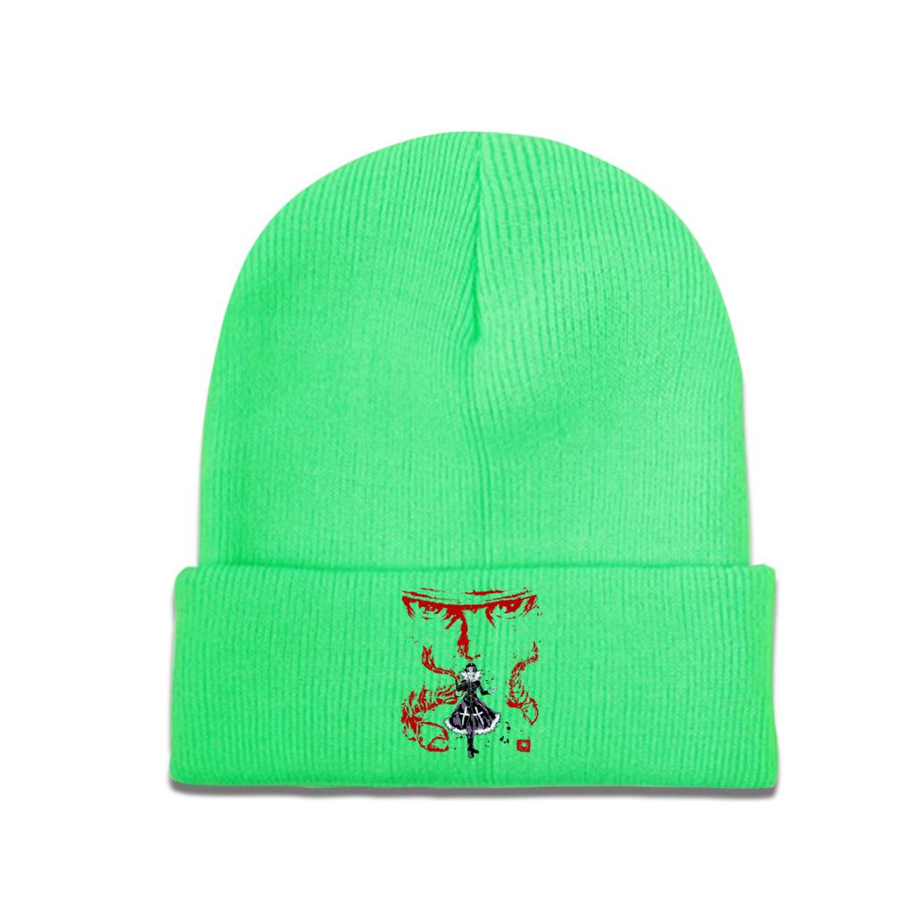 The Bandit Leader Phantom Troupe Strickmütze für Damen, Unisex, Skullies Beanies, Herbst-Winter-Mütze, warme Polyester-Mütze