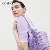 Edition Women's Retro Crochet Knit Short-Sleeve Top